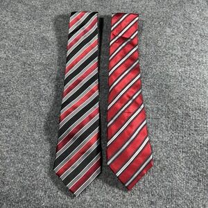 Sean John Black Red 100% Polyester Men's Neck‎ Tie Made In China Lot of 2